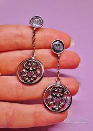 ARGENTO 925 orecchini maschere greche