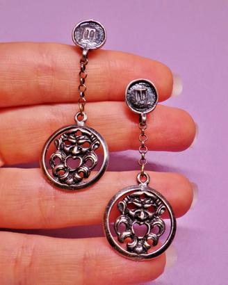 ARGENTO 925 orecchini maschere greche