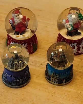 Lotto 4 Palle di Neve Vintage / Souvenir