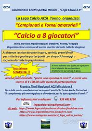 Campionati e Tornei amatoriali di calcio a 8
