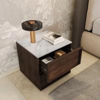 Coppia Comodini legno effetto Marmo  - Deghi Sh