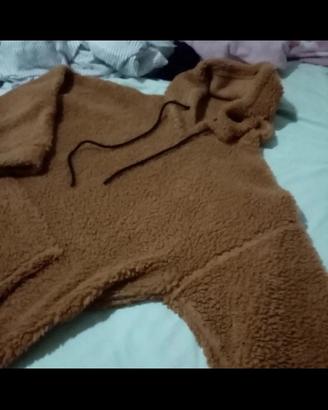 felpa polaire orsetto xl con cappuccio 