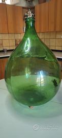 damigiana in vetro verde 
