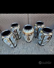 Set di 5 vasi Art Decò Vintage