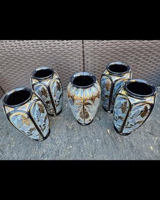 Set di 5 vasi Art Decò Vintage