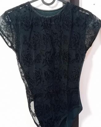 Body stupendo con pizzo tg. S/M color nero