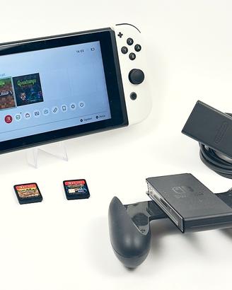 Nintendo Switch V2 Blu Bianca + Giochi