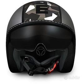 Casco Moto Jet Momo Design Blade Titanio Opaco Fro
