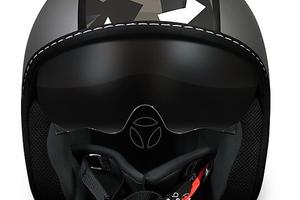 Casco Moto Jet Momo Design Blade Titanio Opaco Fro