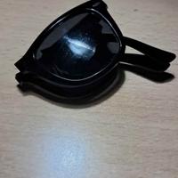 occhiali da sole nere unisex pieghevoli