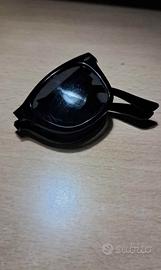 occhiali da sole nere unisex pieghevoli