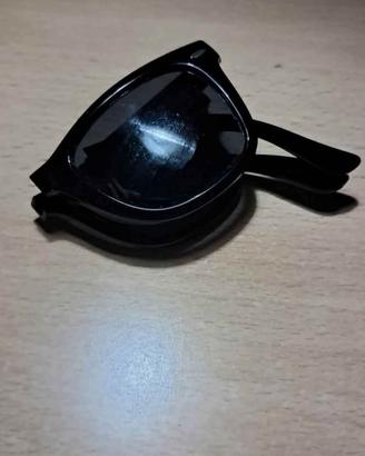 occhiali da sole nere unisex pieghevoli