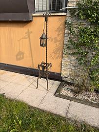 Porta lume antico in ferro