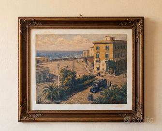 Ladispoli - P.zza della Vittoria Gouache Stampa 