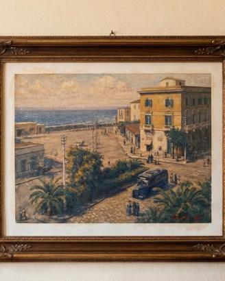 Ladispoli - P.zza della Vittoria Gouache Stampa 