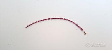 Bracciale in Cristallo Swarovski Rosso con Gancett