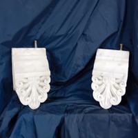 COPPIA MENSOLE ANTICHE IN MARMO BIANCO STATUARIO