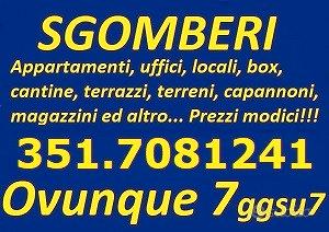 Sgombero Svuoto Smaltisco appartamenti box cantine