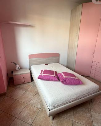 Cameretta Completa da Ragazza Rosa e Legno