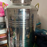 Bidone Acciaio inox 50litri con rubinetto