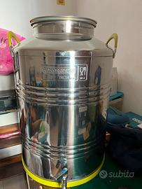 Bidone Acciaio inox 50litri con rubinetto