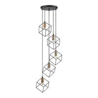 Lampadario Ideal Lux Ice SP5 Nero – 5 Luci