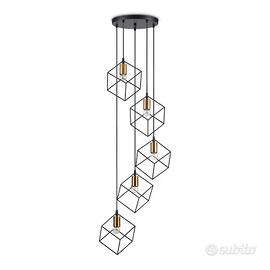 Lampadario Ideal Lux Ice SP5 Nero – 5 Luci