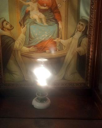 teca con Madonna del rosario