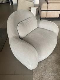 Poltrona tessuto design girevole