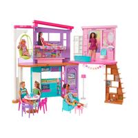 Barbie casa malibu, 2 piani, 6 stanze, altalena 