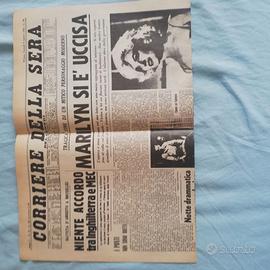 Prima pagina Corsera da Mussolini a Marylin