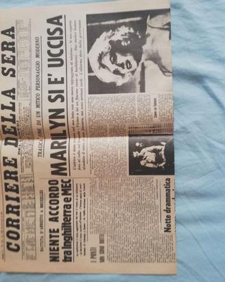 Prima pagina Corsera da Mussolini a Marylin