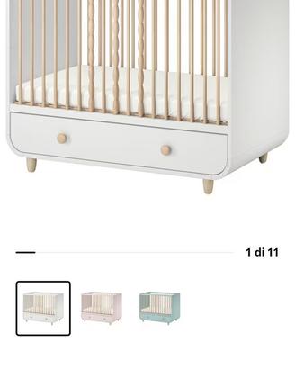 Lettino con cassetto, celeste, 70x140 cm per bimbi