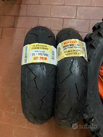 Coppia gomme pirelli Diablo Rosso scooter sc 12
