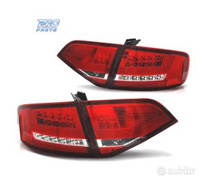 FANALI AUDI A4 B8 07-11 LIGHT BAR ROSSO CROMATO