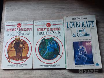LOTTO 3 VOLUMI LOVECRAFT E HOWARD