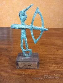 bronzo Bronzetto arciere Sardegna Nuragica Fucina 