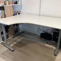 Scrivania bianca regolabile 160x120