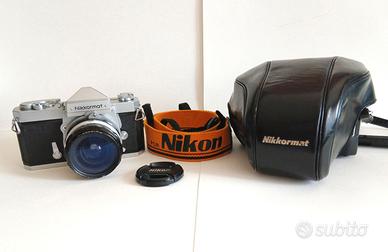 Nikkormat ftn+obiettivo nikkor 28mm f3,5+fodero