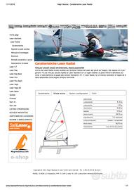 Barca a vela   laser 4,20 con accessori