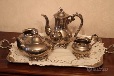 Set teiere vintage in EPNS-A1 Sheffield 1800