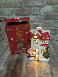 Decorazioni di natale casa con luci