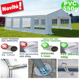 Tendone feste gazebo 3x4 PVC IGNIFUGO e  laterali