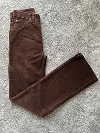 Pantalone Wrangler in velluto marrone 36 donna