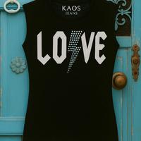 KAOS T-shirt senza maniche con Borchie Love
