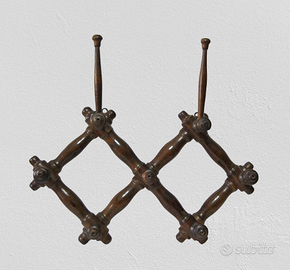 Appendiabiti a fisarmonica  da parete in legno
