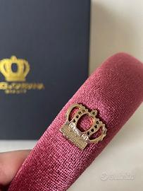 Cerchietto Dolce & Gabbana velluto rosa scuro box