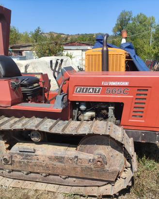 trattore  cingolato  fiatagri  565 con trincia
