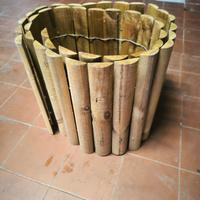 Aiuola bordura in legno in rotolo 