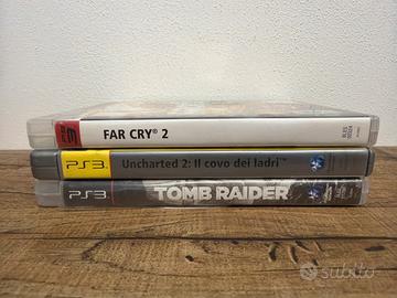 Tris Giochi PS3: Uncharted 2+Tomb Raider+Far Cry 2